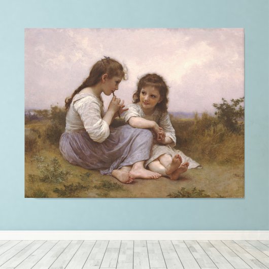 A Childhood Idyll (Idylle Enfantine) (1900) Canvas Afdruk (Insitu (Houten vloer))