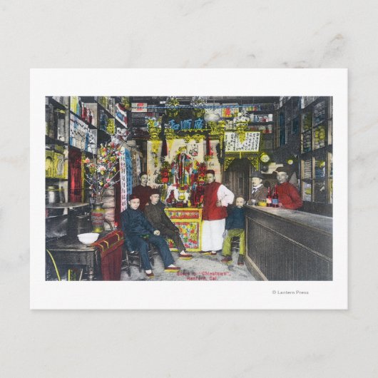 A Chinatown SceneHanford, CA Briefkaart (Voorkant)