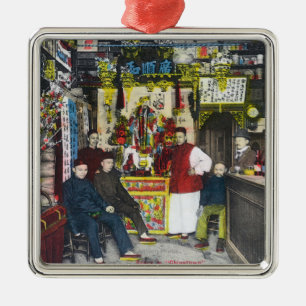 A Chinatown SceneHanford, CA Metalen Ornament