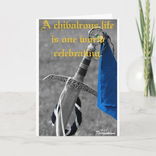 "A Chivalrous Life" Birthday Card Kaart (Voorkant)