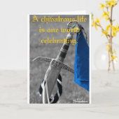 "A Chivalrous Life" Birthday Card Kaart (Gele Bloem)
