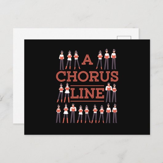 A Chorus Line Choir Music Singer Musician Gift Briefkaart (Voorkant / Achterkant)