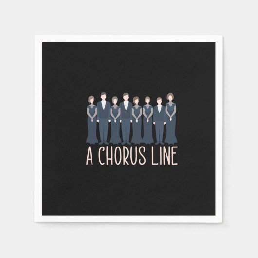 A Chorus Line Choir Singings Choral Music Gift Servet (Voorkant)