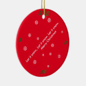 A Chow's sneeuwkerst Keramisch Ornament (Rechts)