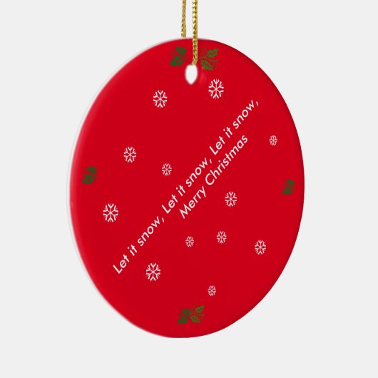 A Chow's sneeuwkerst Keramisch Ornament (Rechts)