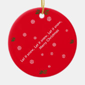 A Chow's sneeuwkerst Keramisch Ornament (Voorkant)