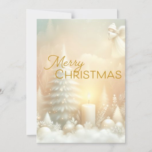 A Christmas Angel Fantasy Snowy Landscape Magnetische Uitnodiging (Voorkant)