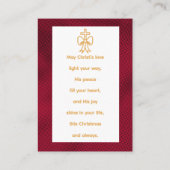 A Christmas Blessing Prayer Card Plaatskaartje (Achterkant)
