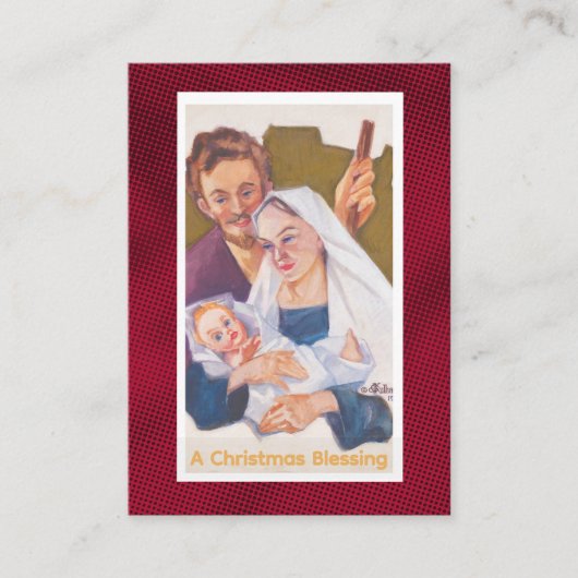 A Christmas Blessing Prayer Card Plaatskaartje (Voorkant)