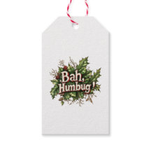 A Christmas Carol Bah Humbug Kerstcadeau-etiketjes