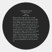 A Christmas Carol Charles Ens Book Reader Gift  Ronde Sticker (Voorkant)
