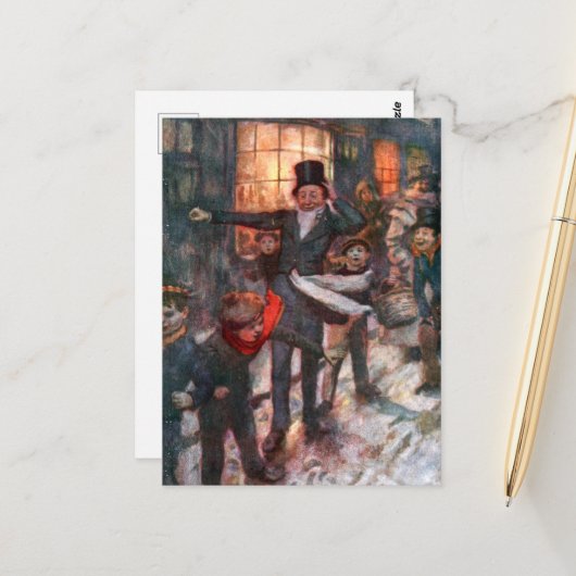 A Christmas Carol: De klerk & Kinder Briefkaart (Voorkant / Achterkant in situ)