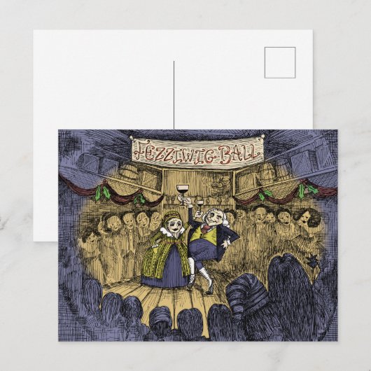A Christmas Carol: Fezziwig Ball - Vakantie Kaart (Voorkant / Achterkant)