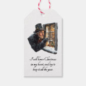 A Christmas Carol Scrooge Kerstcadeau-labels Cadeaulabel (Voorkant)