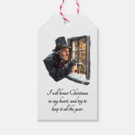 A Christmas Carol Scrooge Kerstcadeau-labels Cadeaulabel