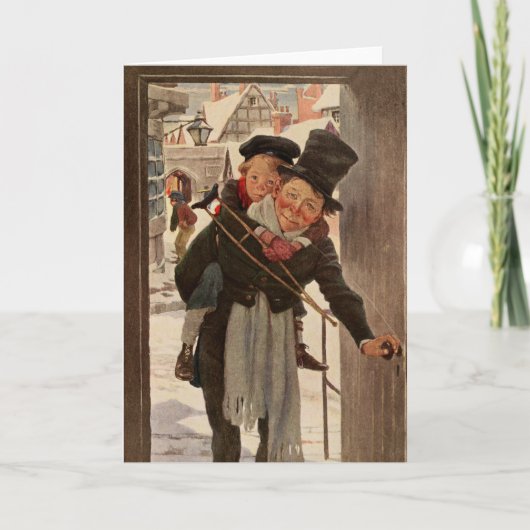A Christmas Carol: Tim & Mr. Cratchit Kaart (Voorkant)