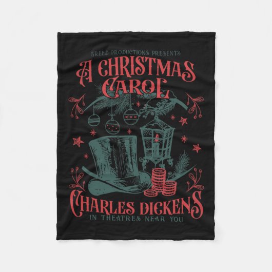 A Christmas Carol Xmas Light Academia Lite Fleece Deken (Voorkant)
