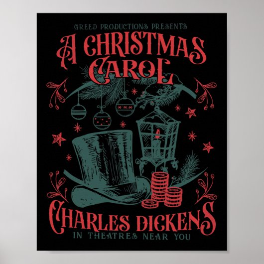 A Christmas Carol Xmas Light Academia Lite Poster (Voorkant)