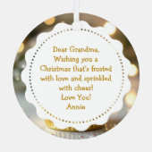 A Christmas Frosted with Cheer | Personalized Metalen Ornament (Achterkant)