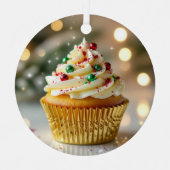 A Christmas Frosted with Cheer | Personalized Metalen Ornament (Voorkant)