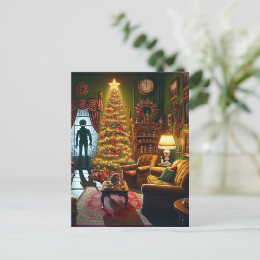 A Christmas Horror AI Generated Art Briefkaart (Staand voorkant)