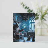 A Christmas Horror Krampus AI Generated Art Briefkaart (Staand voorkant)