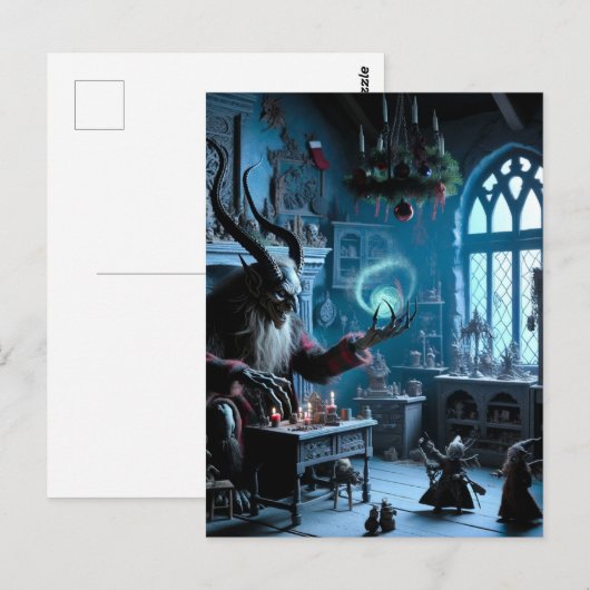 A Christmas Horror Krampus AI Generated Art Briefkaart (Voorkant / Achterkant)