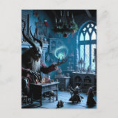 A Christmas Horror Krampus AI Generated Art Briefkaart (Voorkant)