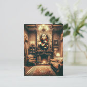 A Christmas Horror Santa AI Generated Art Briefkaart (Staand voorkant)