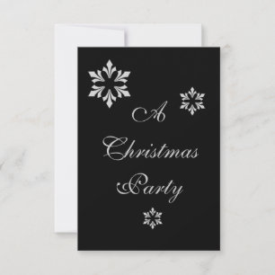 "A Christmas Party" - Winter Grijze Sneeuwvlokken  Kaart