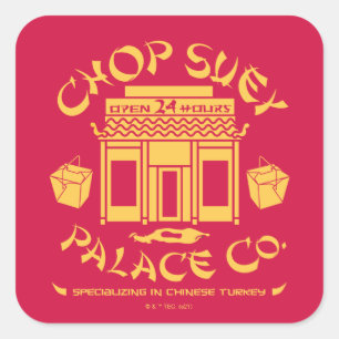 A Christmas Story Chop Suey Palace Co. Vierkante Sticker