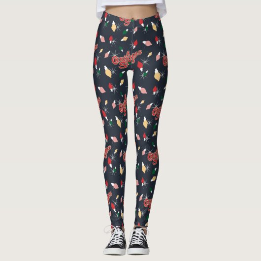 A Christmas Story Christmas Lights Pattern Leggings (Voorkant)