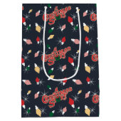 A Christmas Story Christmas Lights Pattern Medium Cadeauzakje (Achterkant)