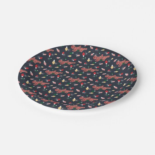 A Christmas Story Christmas Lights Pattern Papieren Bordje (Gekanteld)