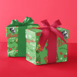 A Christmas Story Green Icon Pattern Cadeaupapier<br><div class="desc">This retro pattern features Ralphie and all the classic icons from movie,  A Christmas Story.</div>