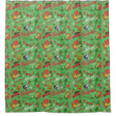 A Christmas Story Green Icon Pattern Douchegordijn (Voorkant)