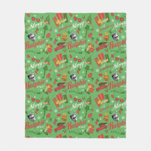 A Christmas Story Green Icon Pattern Fleece Deken (Voorkant)