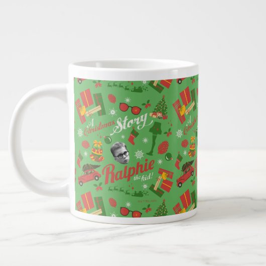 A Christmas Story Green Icon Pattern Grote Koffiekop (Links)