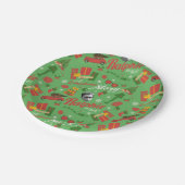 A Christmas Story Green Icon Pattern Papieren Bordje (Gekanteld)