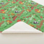 A Christmas Story Green Icon Pattern Sherpa Deken (3/4)