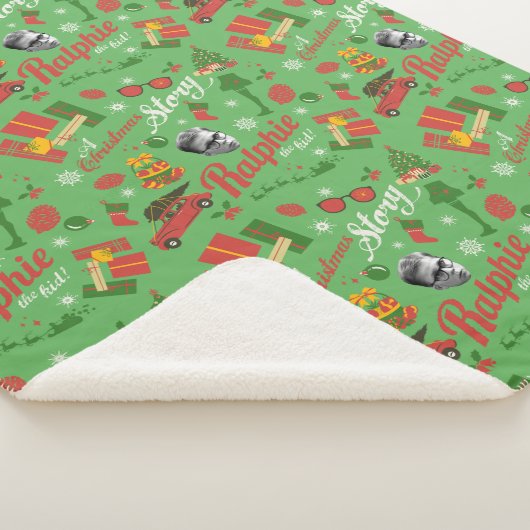 A Christmas Story Green Icon Pattern Sherpa Deken (3/4)