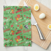A Christmas Story Green Icon Pattern Theedoek (Quarter Fold)