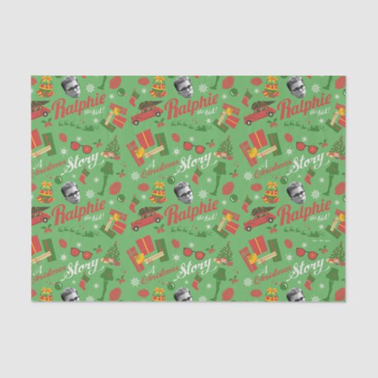 A Christmas Story Green Icon Pattern Tissuepapier (Voorkant)