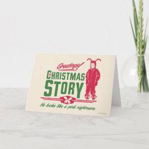 A Christmas Story   Hij lijkt op een roze nachtmer Feestdagen Kaart