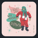 A Christmas Story - I Can't Put My Arms Down Vierkante Sticker<br><div class="desc">I can't kan my arms down! This classic graphic feature's Ralphie's brother from the classic movie,  A Christmas Story.</div>