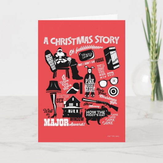 A Christmas Story Icons Graphic Feestdagen Kaart (Voorkant)