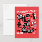 A Christmas Story Icons Graphic Feestdagenkaart (Voorkant / Achterkant)
