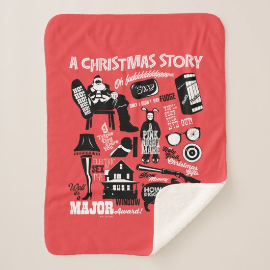 A Christmas Story Icons Graphic Sherpa Deken (Voorkant)