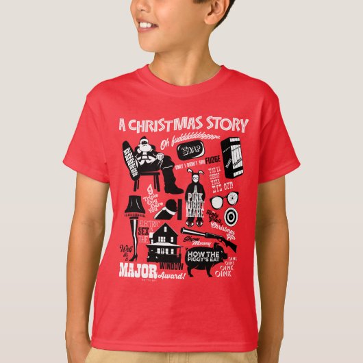 A Christmas Story Icons Graphic T-shirt (Voorkant)