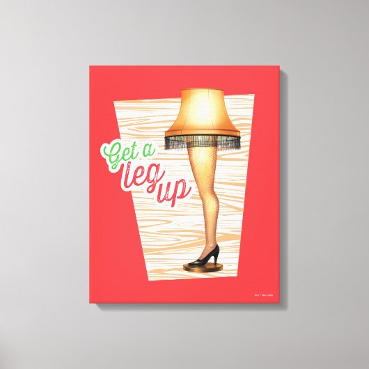 A Christmas Story Lamp Get a Legup Canvas Afdruk (Voorkant)